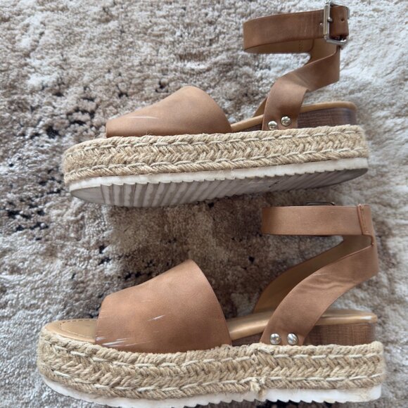 Soda Women’s Topic Open Toe Buckle Ankle Strap Flatform Wedge Casual Sandal Sz 6 - Picture 14 of 16